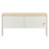 TREXM Minimalist Style 60"L Large Storage Space Sideboard with 4 Doors and Rebound Device for Living Room and Entryway (Apricot Cream)