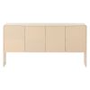 TREXM Minimalist Style 60"L Large Storage Space Sideboard with 4 Doors and Rebound Device for Living Room and Entryway (Apricot Cream)