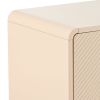 TREXM Minimalist Style 60"L Large Storage Space Sideboard with 4 Doors and Rebound Device for Living Room and Entryway (Apricot Cream)