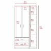 Rowaton 2-Drawer 3-Door Armoire White