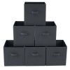 Collapsible Cube Fabric Storage Bins (10.5" x 10.5"), 6 Pack