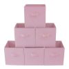 Collapsible Cube Fabric Storage Bins (10.5" x 10.5"), 6 Pack